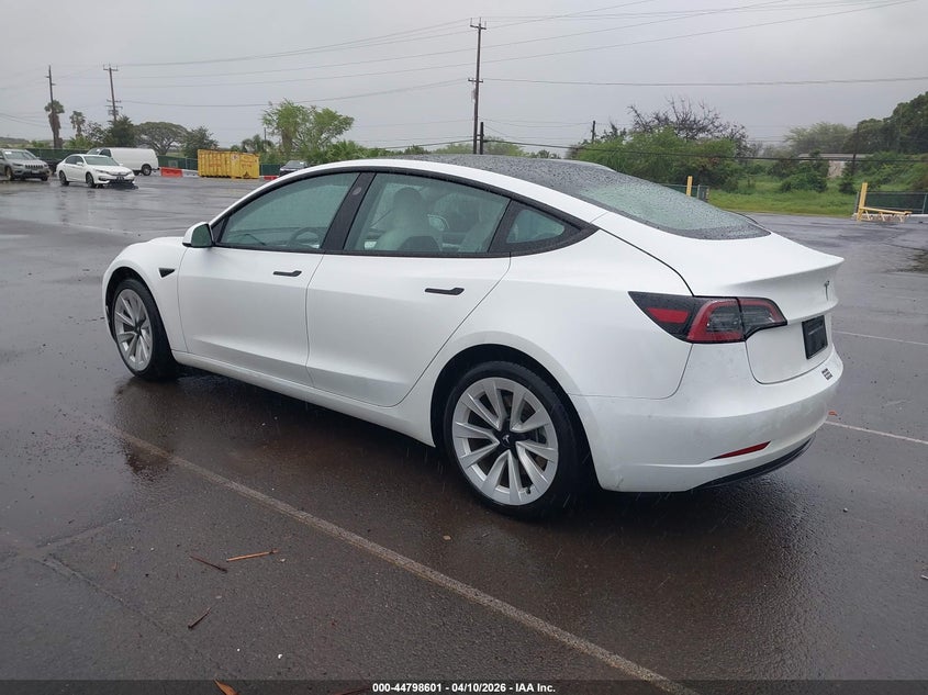 2023 Tesla Model 3 VIN 5YJ3E1EAXPF654182 IAAI salvage auction — RIGHT REAR, Salvage (Hawaii), sold $1,050 on 2026-07-23 (photo 3)