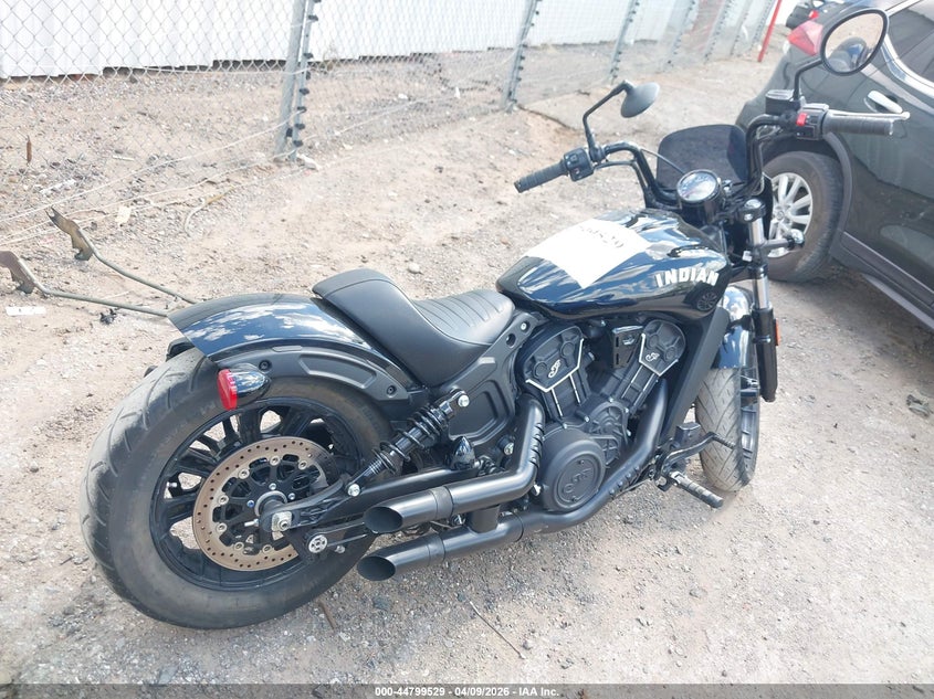 2023 Indian motorcycle co. Scout VIN 56KMTD110P3191588 IAAI salvage auction — SIDE, Clear (Oklahoma), sold $3,450 on 2026-07-08 (photo 4)