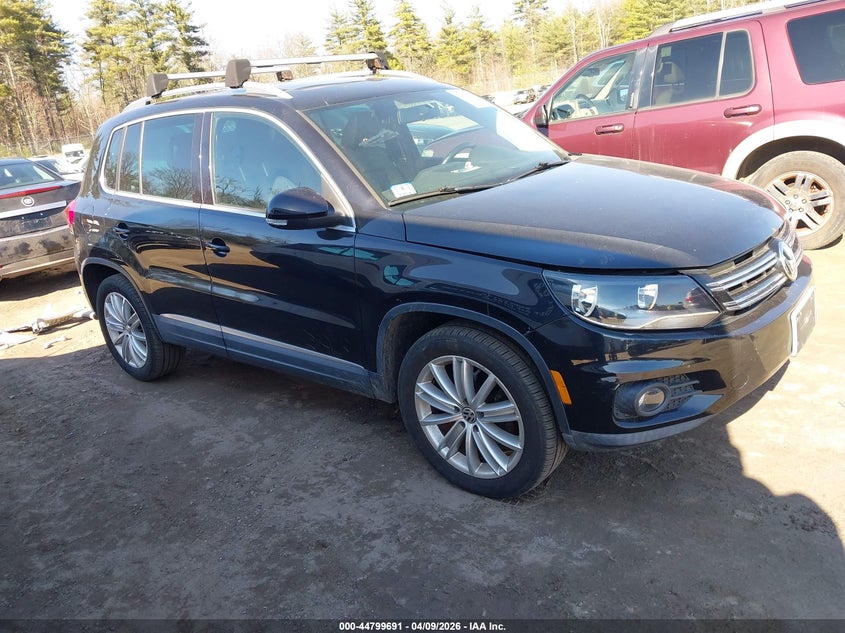 2012 Volkswagen Tiguan VIN WVGBV7AX2CW591203 IAAI salvage auction — FRESH WATER, Salvage Title, sold $425 on 2026-07-10 (photo 1)