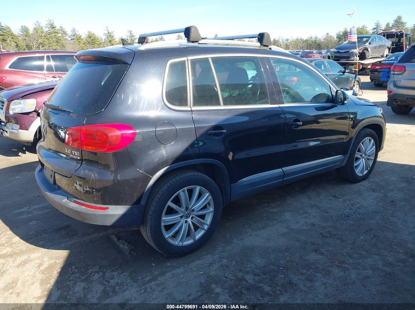 2012 Volkswagen Tiguan VIN WVGBV7AX2CW591203 IAAI salvage auction — FRESH WATER, Salvage Title, sold $425 on 2026-07-10 (photo 4)