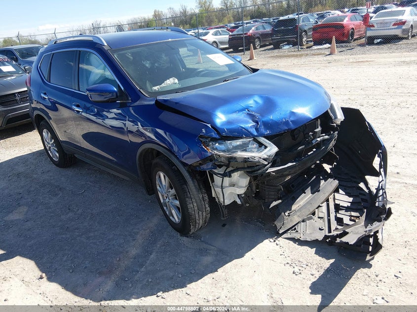 2017 Nissan Rogue VIN KNMAT2MV5HP594357 IAAI salvage auction — FRONT END, Salvage (Indiana), sold $250 on 2026-07-13 (photo 1)