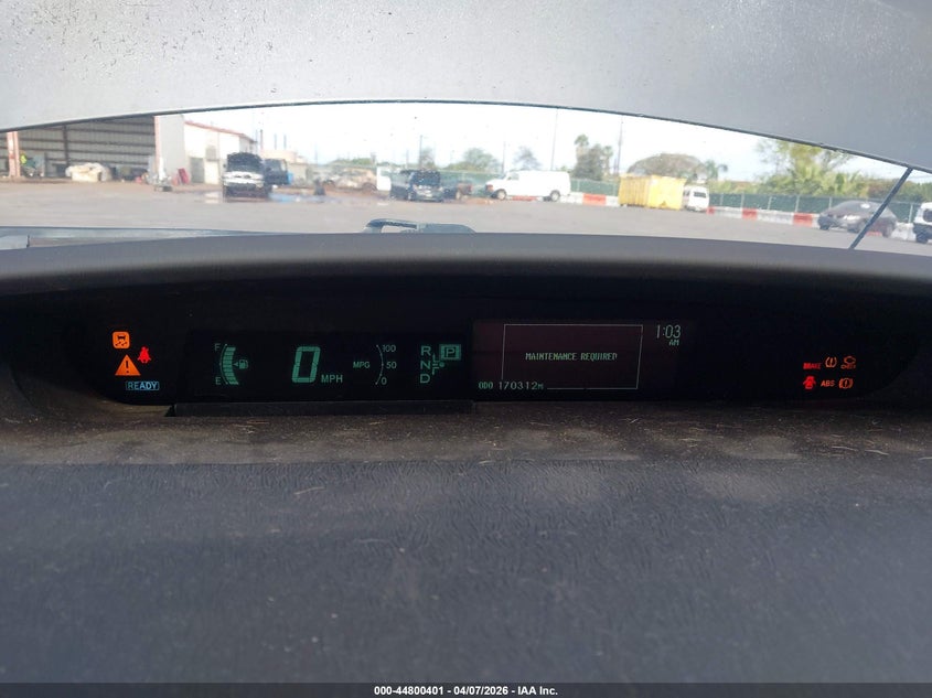 2012 Toyota Prius VIN JTDKN3DU8C1500396 IAAI salvage auction — WATER/FLOOD, Salvage (Hawaii), sold $125 on 2026-07-28 (photo 7)