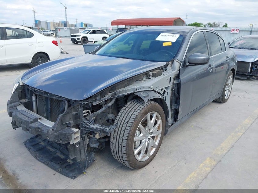 2012 Infiniti G VIN JN1CV6AP3CM625943 IAAI salvage auction — LEFT FRONT, Salvage Title, sold $1,150 on 2026-07-23 (photo 2)