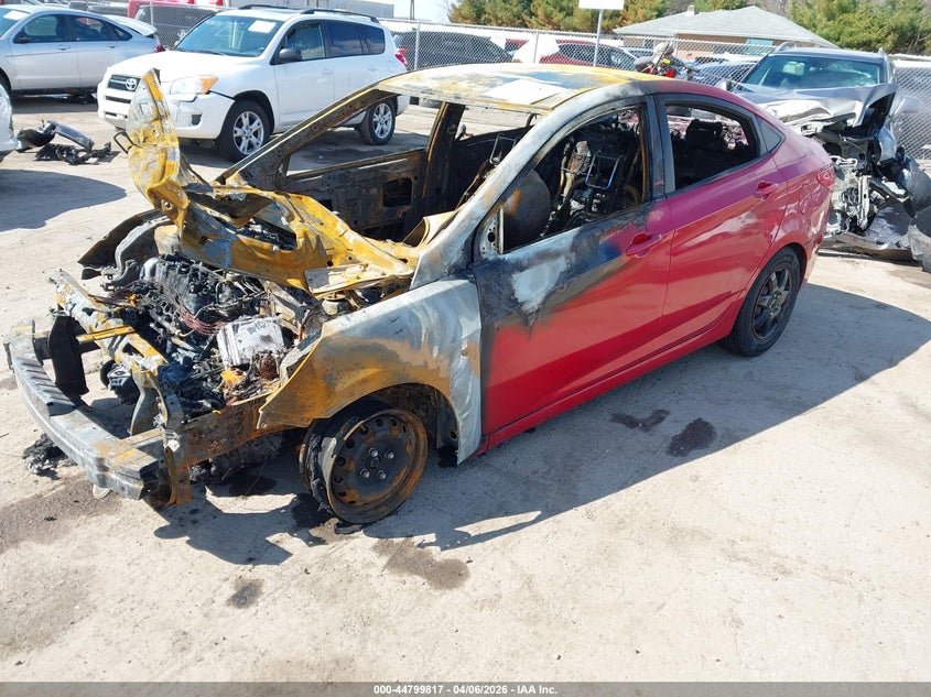 2015 Hyundai Accent VIN KMHCT4AE3FU804862 IAAI salvage auction — BURN, Salvage Title, sold $125 on 2026-07-07 (photo 2)