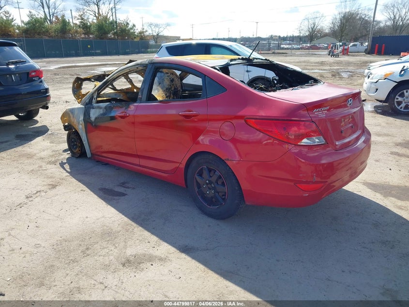 2015 Hyundai Accent VIN KMHCT4AE3FU804862 IAAI salvage auction — BURN, Salvage Title, sold $125 on 2026-07-07 (photo 3)
