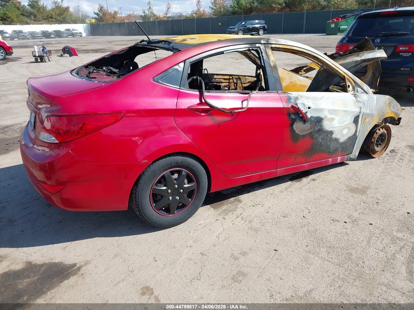 2015 Hyundai Accent VIN KMHCT4AE3FU804862 IAAI salvage auction — BURN, Salvage Title, sold $125 on 2026-07-07 (photo 4)