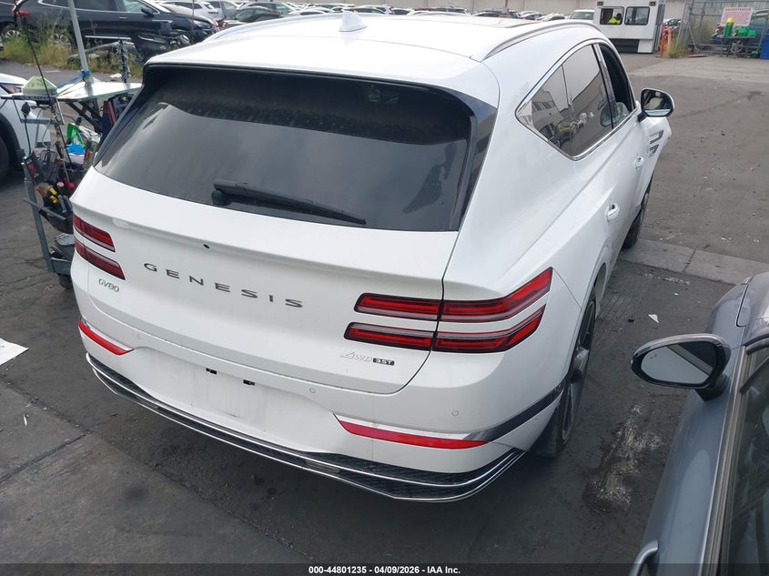 2025 Genesis Gv80 VIN KMUHEESC0SU225245 IAAI salvage auction — RIGHT FRONT, Salvage Title, sold $25,300 on 2026-07-22 (photo 4)