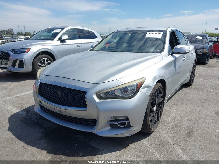 2019 Infiniti Q50 VIN JN1EV7AP5KM510824 IAAI salvage auction — LEFT FRONT, Wait Title, sold $1,450 on 2026-07-23 (photo 2)