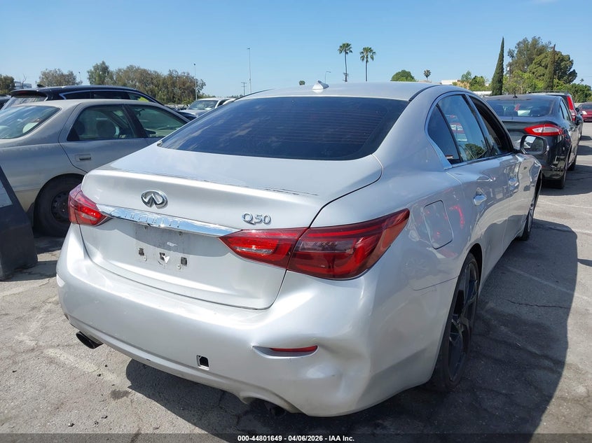2019 Infiniti Q50 VIN JN1EV7AP5KM510824 IAAI salvage auction — LEFT FRONT, Wait Title, sold $1,450 on 2026-07-23 (photo 4)