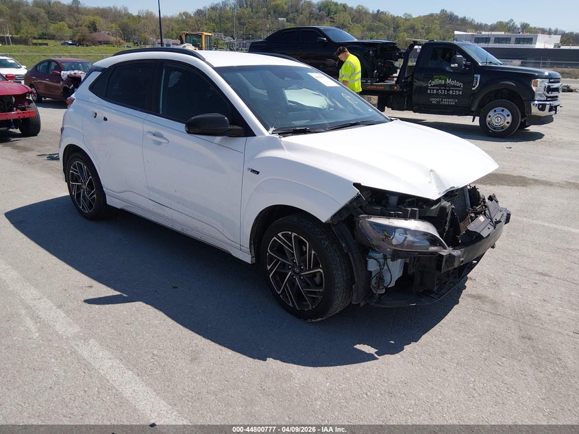 2022 Hyundai Kona VIN KM8K33A38NU835964 IAAI salvage auction — FRONT END, Salvage Title, sold $2,950 on 2026-07-11 (photo 1)