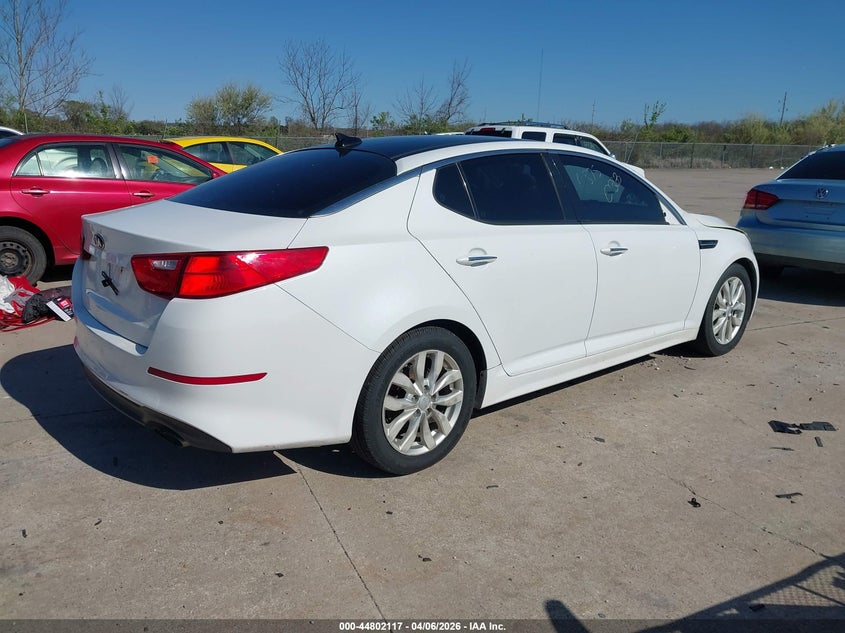 2014 Kia Optima VIN 5XXGN4A77EG330971 IAAI salvage auction — FRONT END, Wait Title, sold $525 on 2026-07-21 (photo 4)