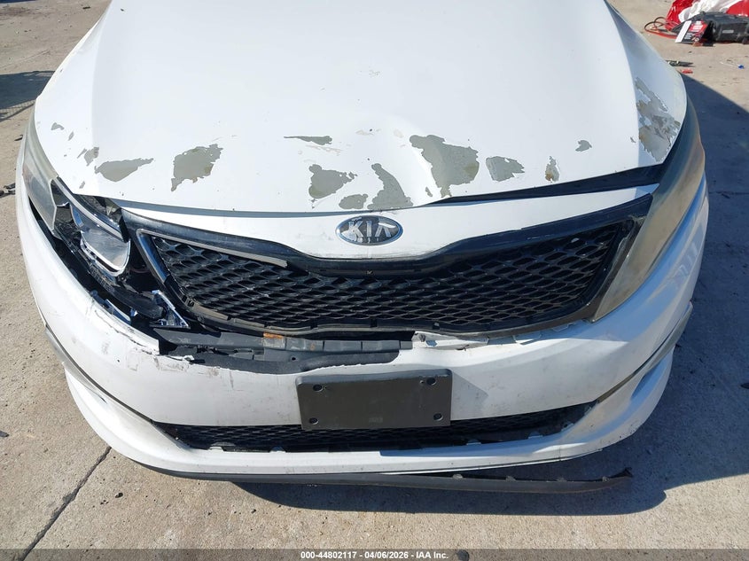 2014 Kia Optima VIN 5XXGN4A77EG330971 IAAI salvage auction — FRONT END, Wait Title, sold $525 on 2026-07-21 (photo 6)
