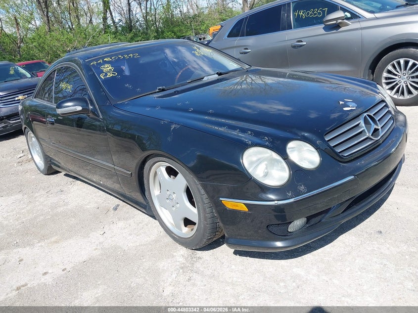 2002 Mercedes-benz Cl-klasse VIN WDBPJ75J22A030862 IAAI salvage auction — FRONT END, Clear (Indiana), sold $550 on 2026-07-15 (photo 1)