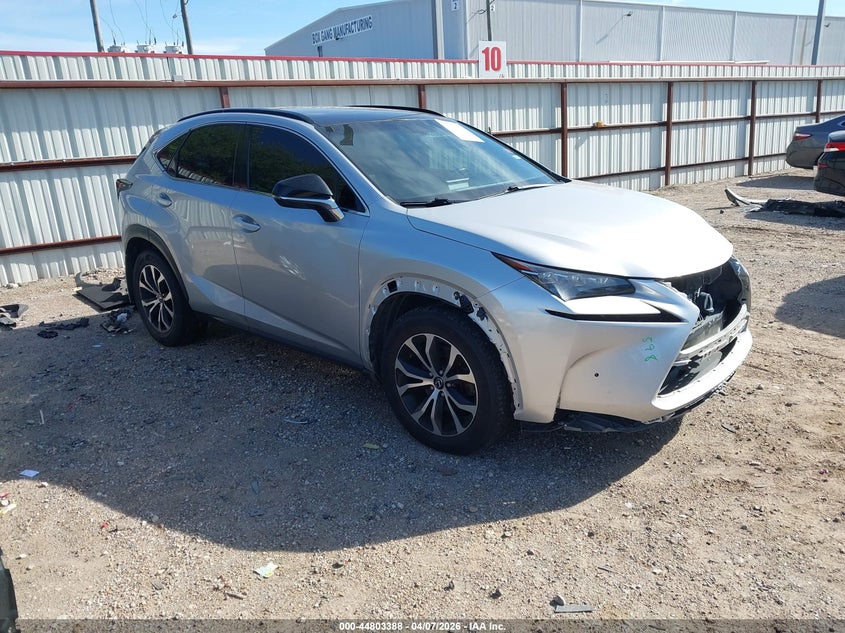 2016 Lexus Nx VIN JTJBARBZ8G2057886 IAAI salvage auction — FRONT END, Original (Texas), sold $8,350 on 2026-07-30 (photo 1)