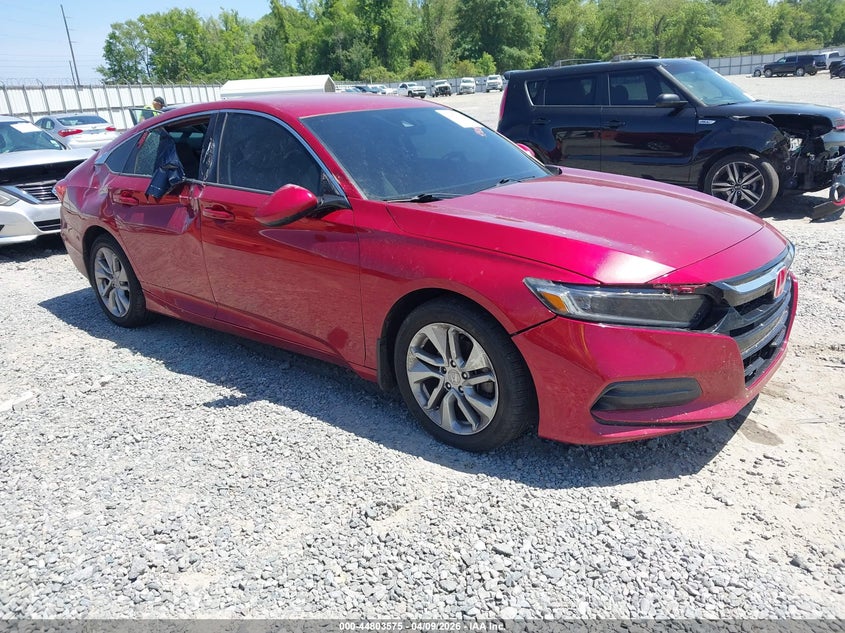 2018 Honda Accord VIN 1HGCV1F17JA074405 IAAI salvage auction — STORM DAMAGE, Salvage (Georgia), sold $4,300 on 2026-08-01 (photo 1)