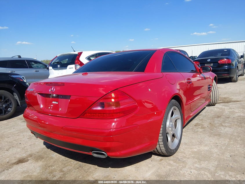2005 Mercedes-benz Sl-klasse VIN WDBSK75F25F104646 IAAI salvage auction — HAIL, Clear (Oklahoma), sold $8,100 on 2026-07-22 (photo 4)