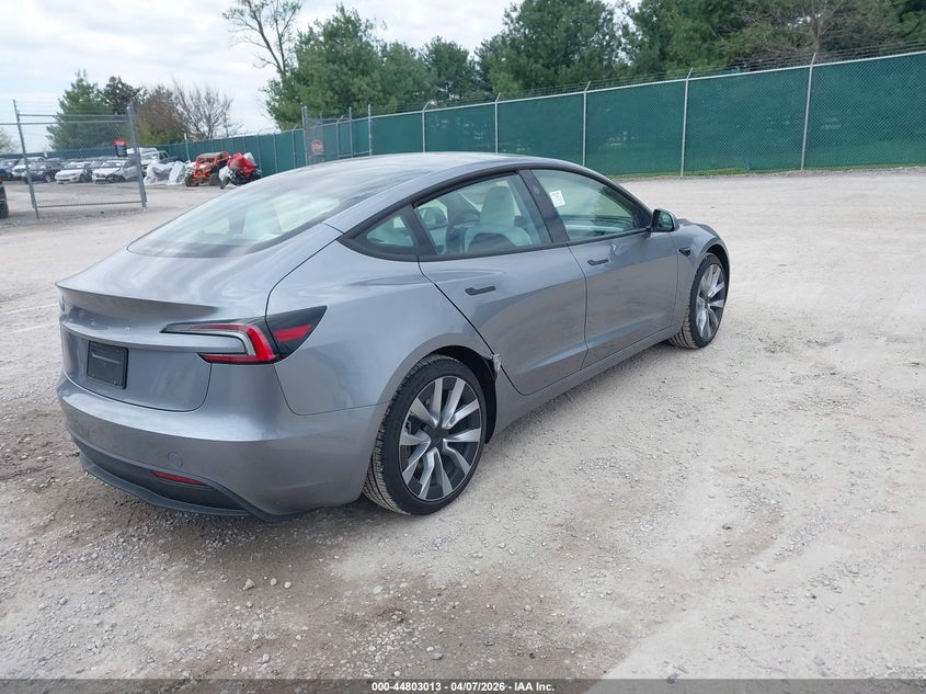 2025 Tesla Model 3 VIN 5YJ3E1EA0SF062847 IAAI salvage auction — LEFT SIDE, Wait Title, sold $28,250 on 2026-07-20 (photo 4)