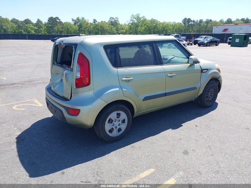2013 Kia Soul VIN KNDJT2A54D7522354 IAAI salvage auction — REAR END, Salvage Title, sold $300 on 2026-07-15 (photo 4)