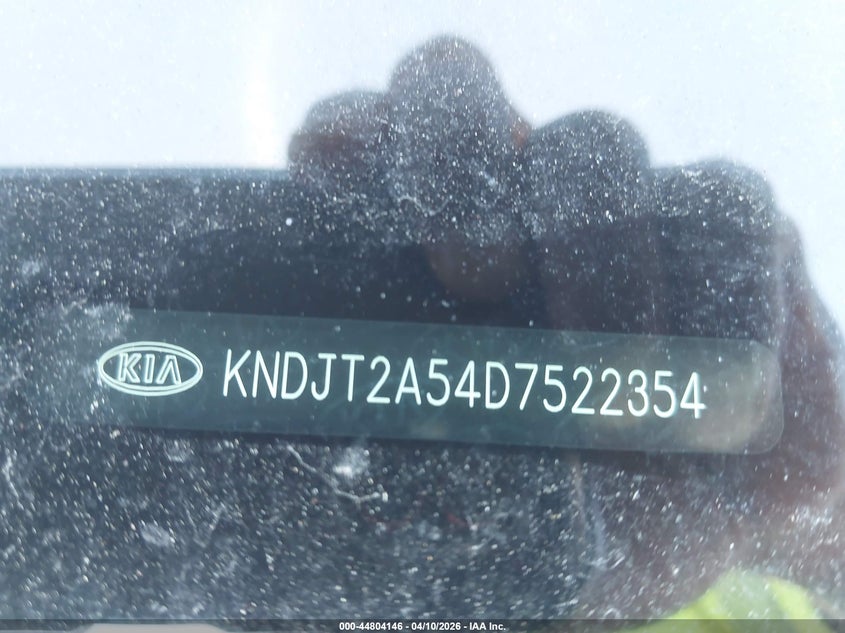 2013 Kia Soul VIN KNDJT2A54D7522354 IAAI salvage auction — REAR END, Salvage Title, sold $300 on 2026-07-15 (photo 9)