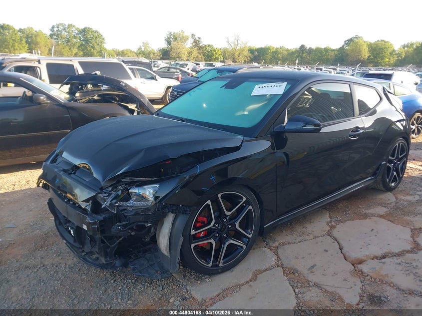 2021 Hyundai Veloster VIN KMHT36AH2MU008803 IAAI salvage auction — FRONT & REAR, Salvage (North Carolina), sold $2,050 on 2026-07-06 (photo 2)