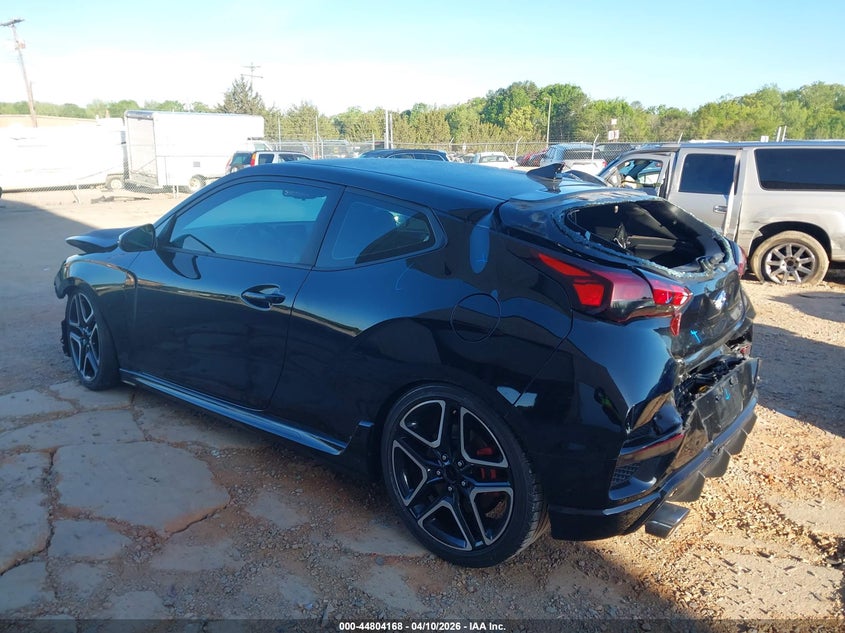 2021 Hyundai Veloster VIN KMHT36AH2MU008803 IAAI salvage auction — FRONT & REAR, Salvage (North Carolina), sold $2,050 on 2026-07-06 (photo 3)