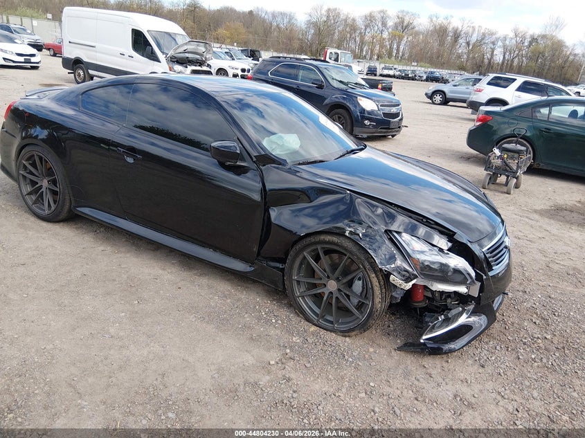 2011 Infiniti G VIN JN1CV6EKXBM213158 IAAI salvage auction — FRONT END, Salvage (New Jersey), sold $1,700 on 2026-07-28 (photo 1)