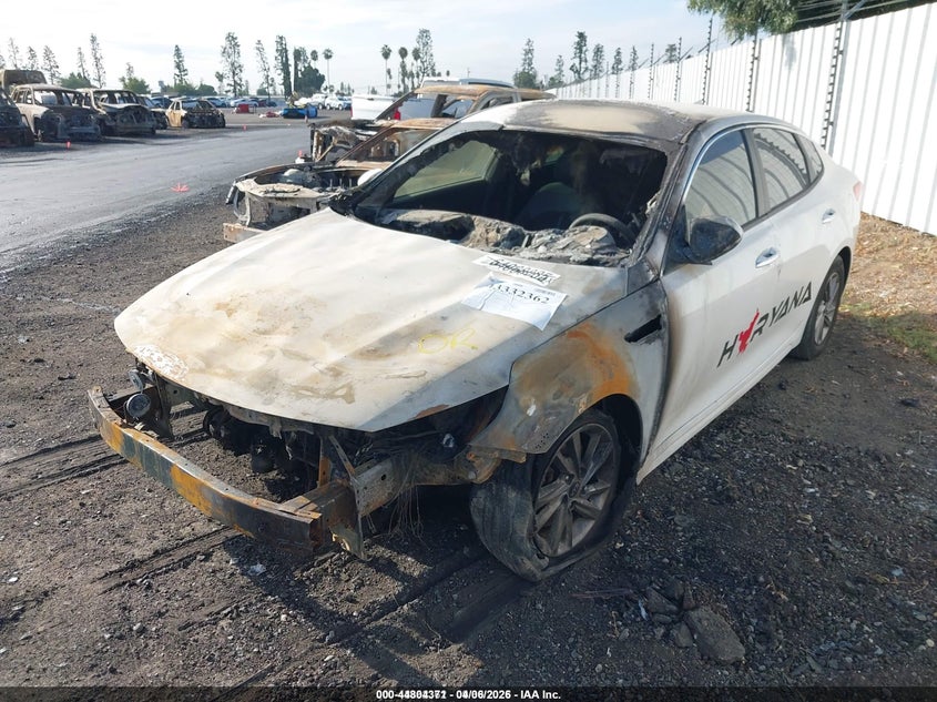 2020 Kia Optima VIN 5XXGT4L3XLG391244 IAAI salvage auction — ENGINE BURN, Salvage Title, sold $175 on 2026-07-07 (photo 2)