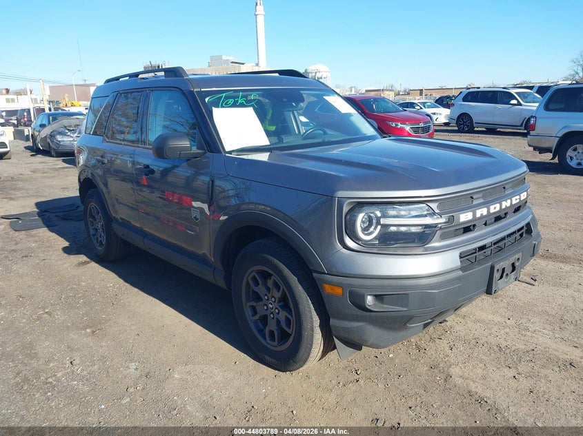 2023 Ford Bronco sport VIN 3FMCR9B67PRD13318 IAAI salvage auction — FRONT & REAR, Salvage (New Jersey), sold $7,800 on 2026-07-29 (photo 1)