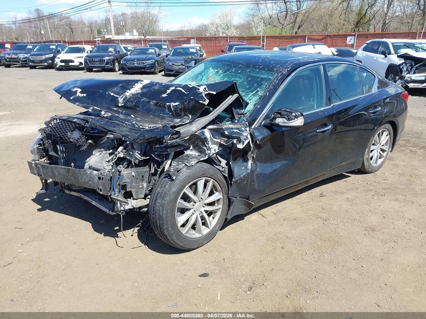2015 Infiniti Q50 VIN JN1BV7AR5FM415108 IAAI salvage auction — FRONT END, Wait Title, sold $1,000 on 2026-07-15 (photo 2)