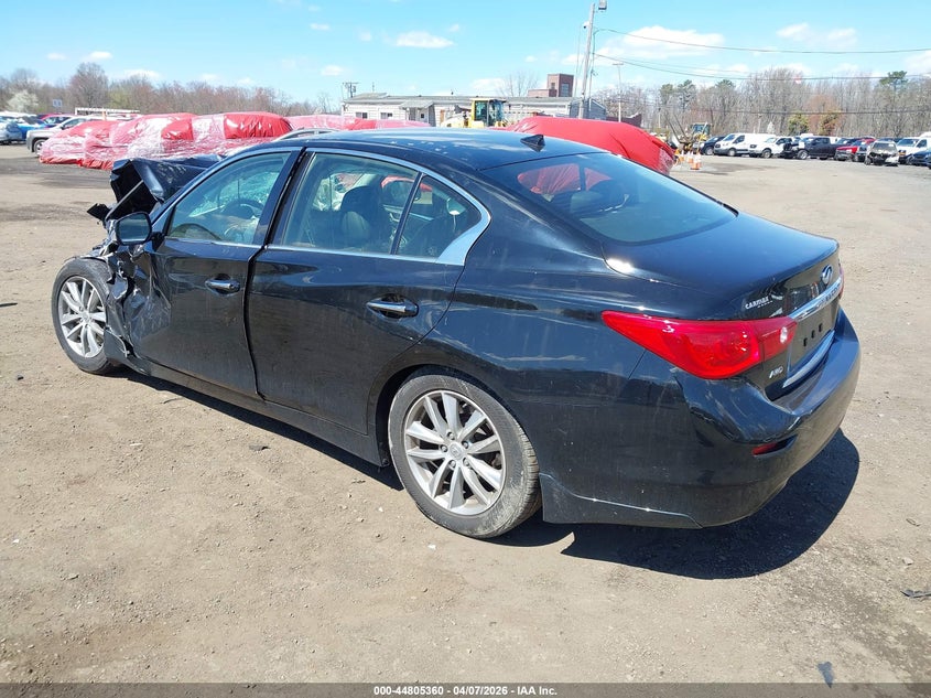 2015 Infiniti Q50 VIN JN1BV7AR5FM415108 IAAI salvage auction — FRONT END, Wait Title, sold $1,000 on 2026-07-15 (photo 3)