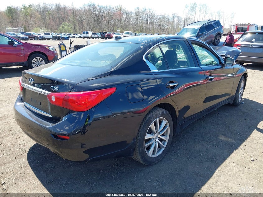 2015 Infiniti Q50 VIN JN1BV7AR5FM415108 IAAI salvage auction — FRONT END, Wait Title, sold $1,000 on 2026-07-15 (photo 4)