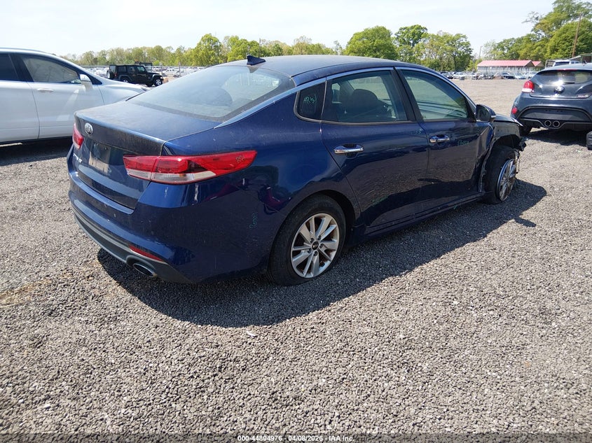 2018 Kia Optima VIN 5XXGT4L35JG207695 IAAI salvage auction — FRONT END, Salvage Title, sold $1,750 on 2026-07-21 (photo 4)