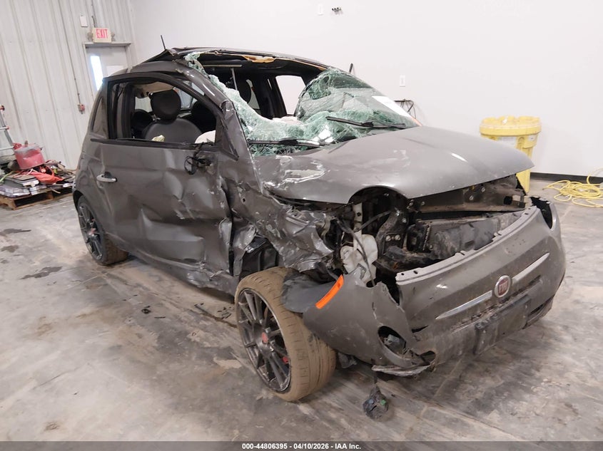 2013 Fiat 500 VIN 3C3CFFBR3DT746370 IAAI salvage auction — ROLLOVER, Salvage Title, sold $575 on 2026-07-09 (photo 1)