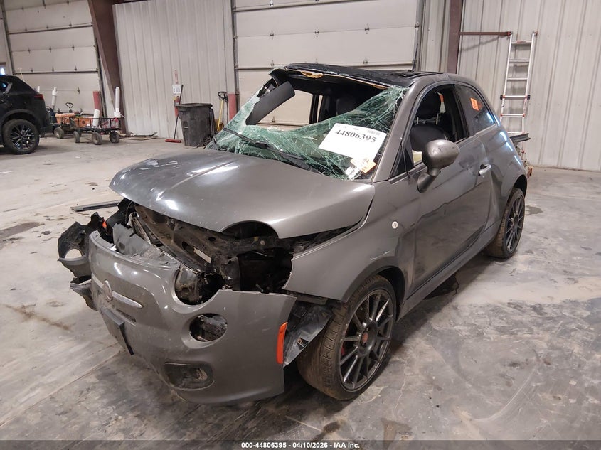 2013 Fiat 500 VIN 3C3CFFBR3DT746370 IAAI salvage auction — ROLLOVER, Salvage Title, sold $575 on 2026-07-09 (photo 2)