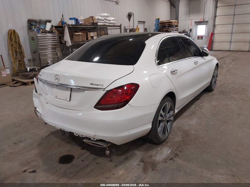 2021 Mercedes-benz C-klasse VIN W1KWF8EB0MR632652 IAAI salvage auction — REAR END, Salvage Title, sold $9,400 on 2026-08-05 (photo 4)