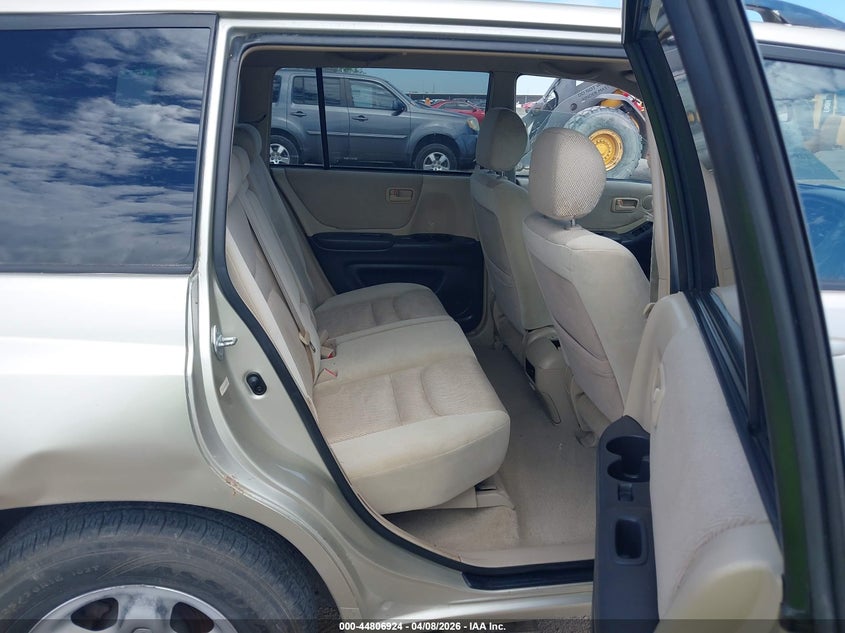2002 Toyota Highlander VIN JTEGF21A120051909 IAAI salvage auction — ALL OVER, Original (Texas), sold $775 on 2026-07-15 (photo 8)