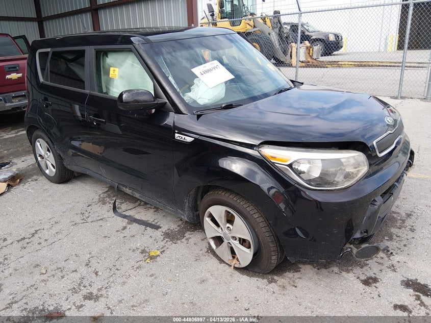 2016 Kia Soul VIN KNDJN2A20G7313889 IAAI salvage auction — FRONT END, Clear (Missouri), sold $25 on 2026-07-16 (photo 1)
