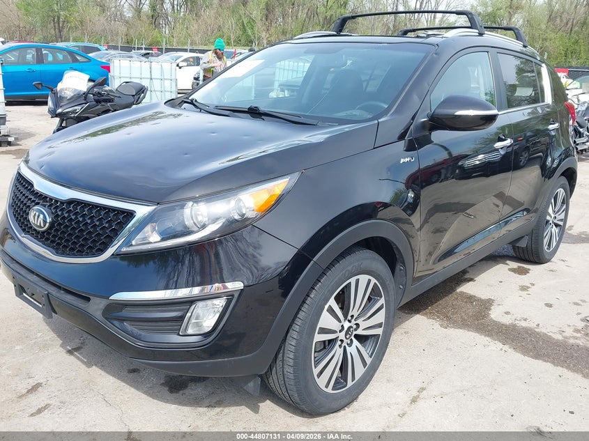 2015 Kia Sportage VIN KNDPCCAC7F7672878 IAAI salvage auction — HAIL, Salvage Title, sold $2,550 on 2026-07-15 (photo 2)