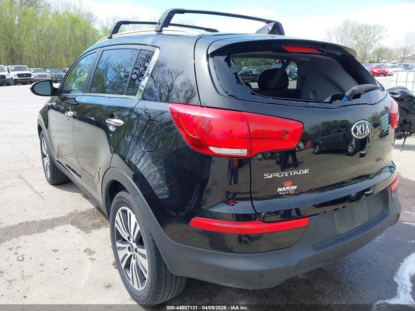 2015 Kia Sportage VIN KNDPCCAC7F7672878 IAAI salvage auction — HAIL, Salvage Title, sold $2,550 on 2026-07-15 (photo 3)