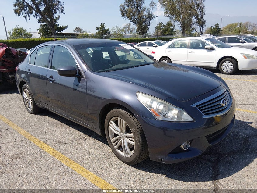 2011 Infiniti G25 VIN JN1DV6AR5BM651884 IAAI salvage auction — LEFT FRONT, Salvage (California), sold $100 on 2026-07-21 (photo 1)