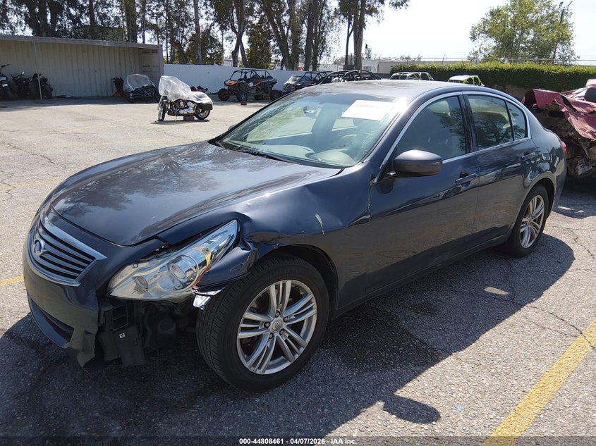 2011 Infiniti G25 VIN JN1DV6AR5BM651884 IAAI salvage auction — LEFT FRONT, Salvage (California), sold $100 on 2026-07-21 (photo 2)