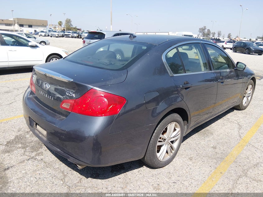 2011 Infiniti G25 VIN JN1DV6AR5BM651884 IAAI salvage auction — LEFT FRONT, Salvage (California), sold $100 on 2026-07-21 (photo 4)