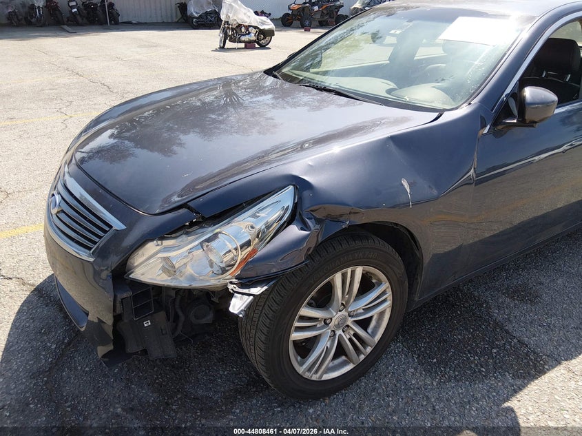 2011 Infiniti G25 VIN JN1DV6AR5BM651884 IAAI salvage auction — LEFT FRONT, Salvage (California), sold $100 on 2026-07-21 (photo 6)