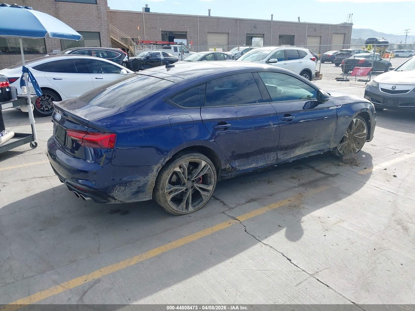 2021 Audi S5 VIN WAUB4DF53MA005455 IAAI salvage auction — RIGHT FRONT, Salvage (California), sold $17,600 on 2026-07-29 (photo 4)