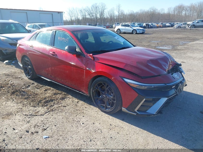 2025 Hyundai Elantra VIN KMHLR4DF4SU894990 IAAI salvage auction — FRONT END, Salvage Title, sold $6,800 on 2026-07-07 (photo 1)
