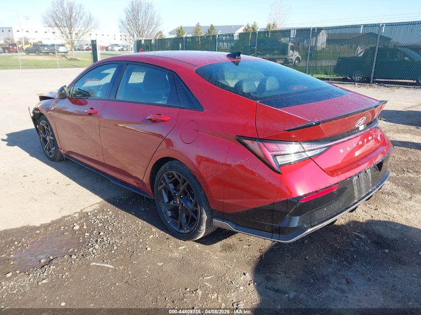 2025 Hyundai Elantra VIN KMHLR4DF4SU894990 IAAI salvage auction — FRONT END, Salvage Title, sold $6,800 on 2026-07-07 (photo 3)
