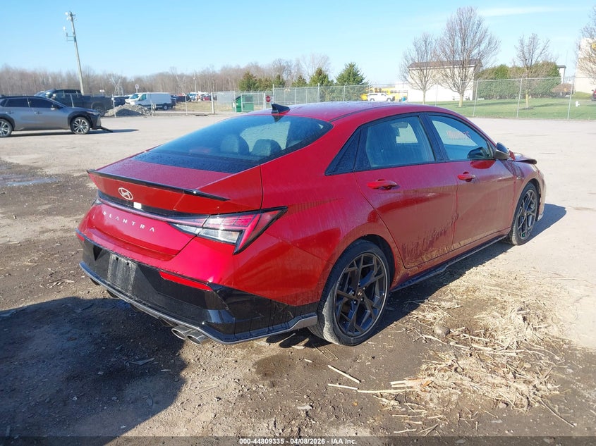 2025 Hyundai Elantra VIN KMHLR4DF4SU894990 IAAI salvage auction — FRONT END, Salvage Title, sold $6,800 on 2026-07-07 (photo 4)