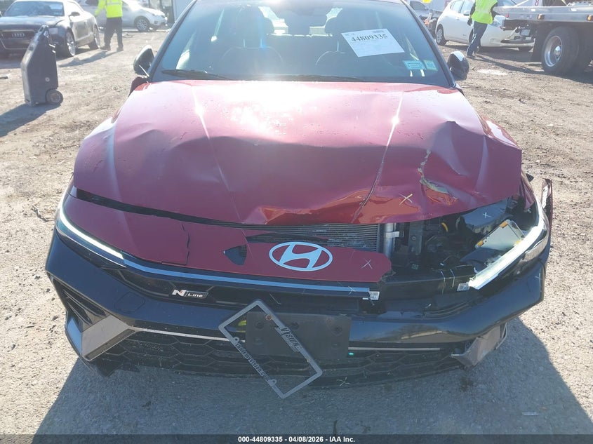 2025 Hyundai Elantra VIN KMHLR4DF4SU894990 IAAI salvage auction — FRONT END, Salvage Title, sold $6,800 on 2026-07-07 (photo 6)
