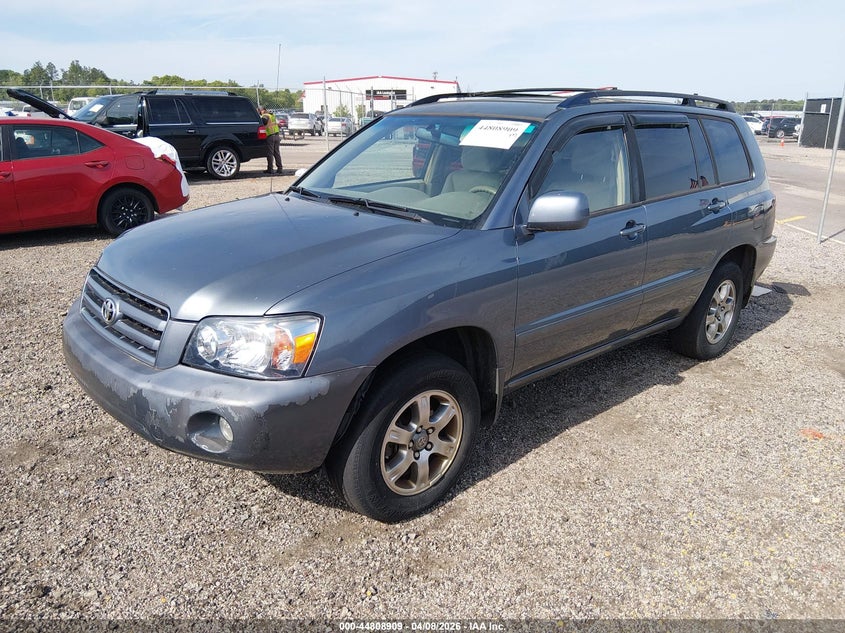 2006 Toyota Highlander VIN JTEEP21A160155004 IAAI salvage auction — RIGHT FRONT, Salvage (South Carolina), sold $925 on 2026-07-08 (photo 2)