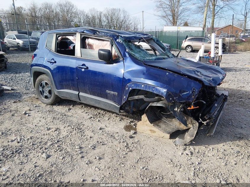 2018 Jeep Renegade VIN ZACCJBAB7JPH31039 IAAI salvage auction — ROLLOVER, Salvage Title, sold $100 on 2026-07-22 (photo 1)